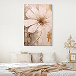 Canvas Schilderijen Schilderij van een witte bloem