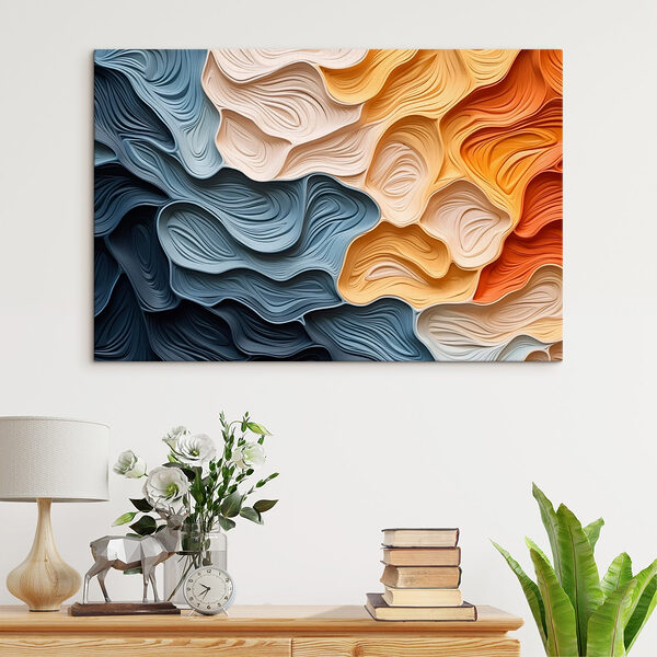 Vloeiende kleuren en abstracte vormen Canvas Schilderijen Vloeiende kleuren en abstracte vormen