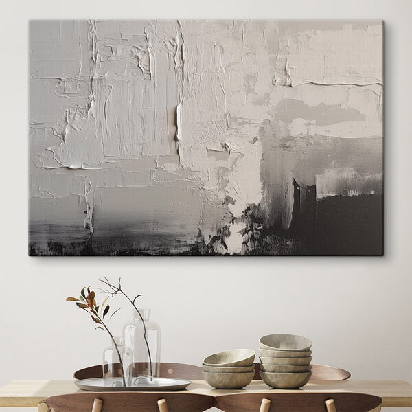 Witte en zwarte muur Canvas Schilderijen Witte en zwarte muur