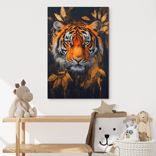 Schilderij van een tijger Canvas Schilderijen Schilderij van een tijger