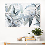 Canvas Schilderijen Delicate bloemen tussen zacht gebladerte