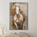 Canvas Schilderijen Schilderij van een paard met lange manen
