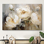 Canvas Schilderijen Schilderij van witte bloemen