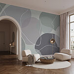Fotobehang Zachte tinten in abstracte harmonie.
