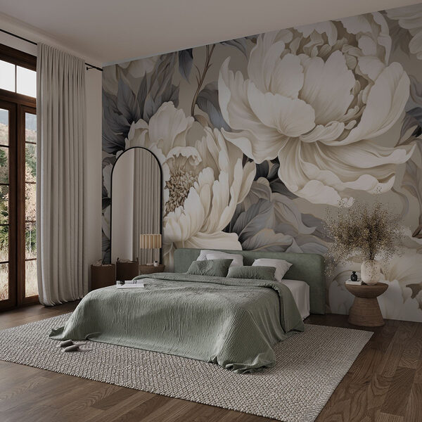 Fotobehang Zachte bloemen tegen gedempte tinten (Artikelnummer: w03077) Fotobehang Fotobehang Zachte bloemen tegen gedempte tinten (Artikelnummer: w03077)
