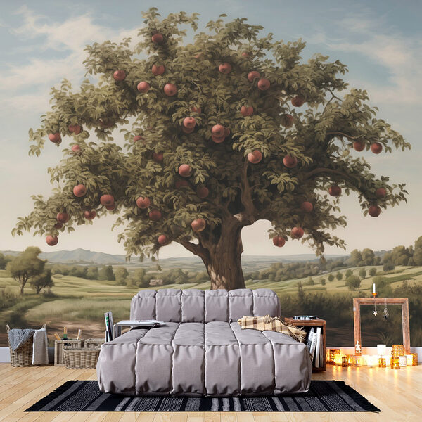 Boom met appels Fotobehang Boom met appels