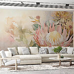 Fotobehang Aquarel van een bloem