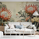 Fotobehang Schilderen van bloemen en planten