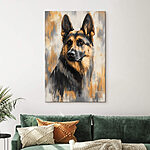 Canvas Schilderijen Schilderij van een hond