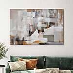 Canvas Schilderijen Schilderij van een witte en bruine muur