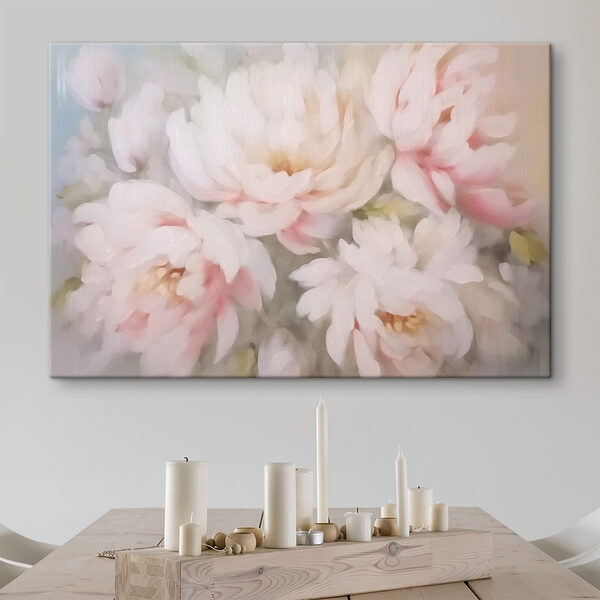 Wazig beeld van bloemen Canvas Schilderijen Wazig beeld van bloemen