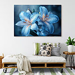 Canvas Schilderijen Delicate bloemen in levendige tinten