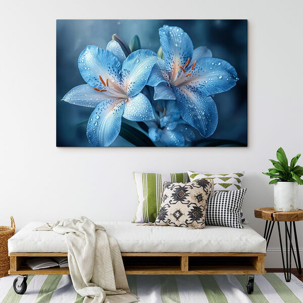 Delicate bloemen in levendige tinten Canvas Schilderijen Delicate bloemen in levendige tinten