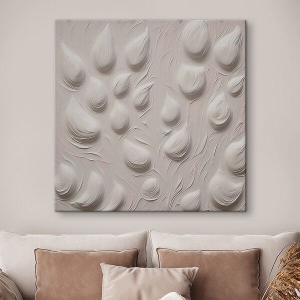 Witte achtergrond met veel druppels Canvas Schilderijen Witte achtergrond met veel druppels