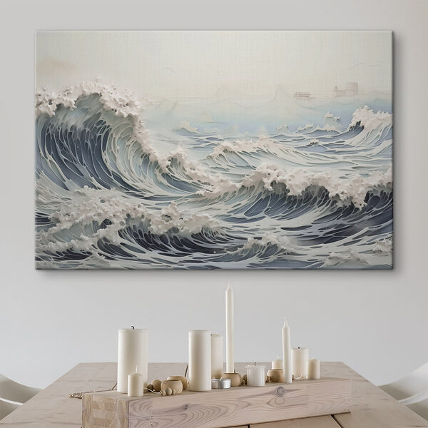Grote golven in de oceaan Canvas Schilderijen Grote golven in de oceaan