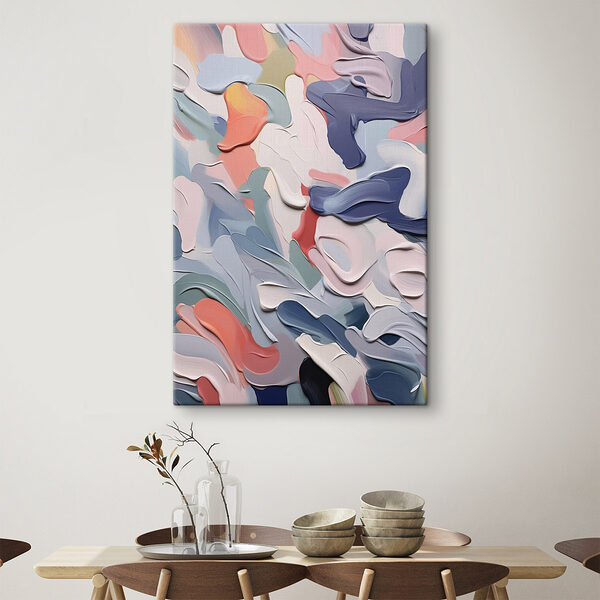 Zachte golven van kleur en textuur Canvas Schilderijen Zachte golven van kleur en textuur
