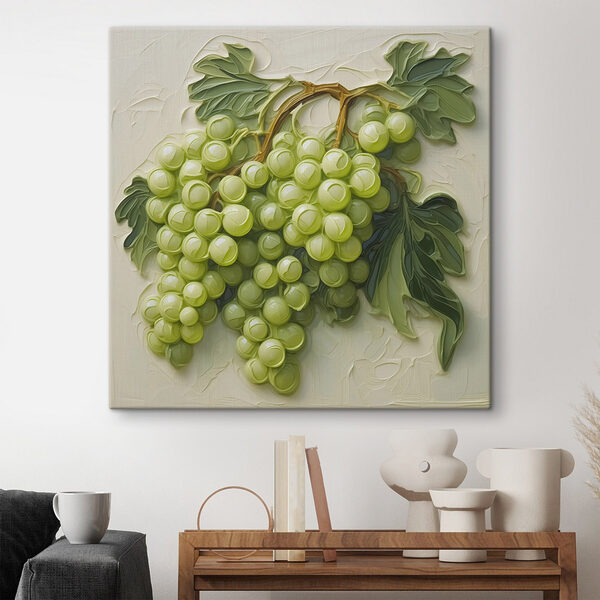 Schilderij van een druiventros Canvas Schilderijen Schilderij van een druiventros
