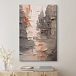 Canvas Schilderijen Schilderen van een gebouw