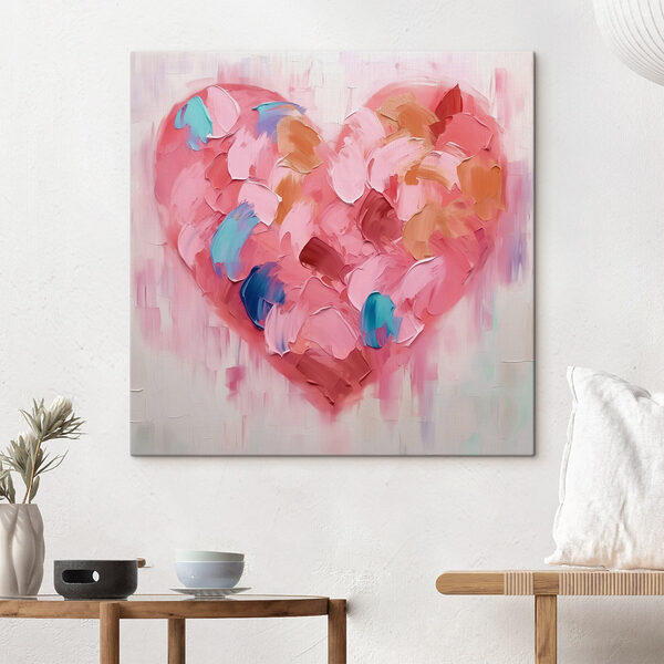Schilderij van een hart Canvas Schilderijen Schilderij van een hart