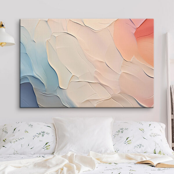 Zachte tinten in abstracte harmonie Canvas Schilderijen Zachte tinten in abstracte harmonie