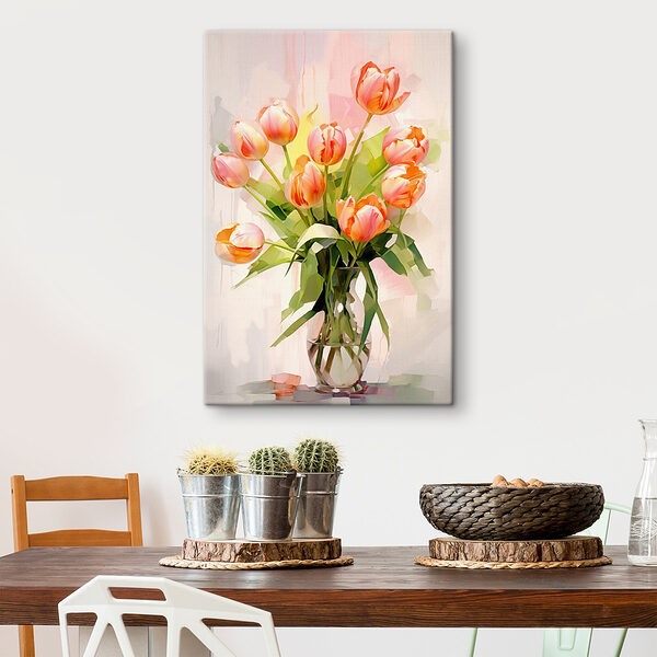 Vaas met bloemen Canvas Schilderijen Vaas met bloemen