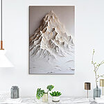 Canvas Schilderijen Witte berg met sneeuw