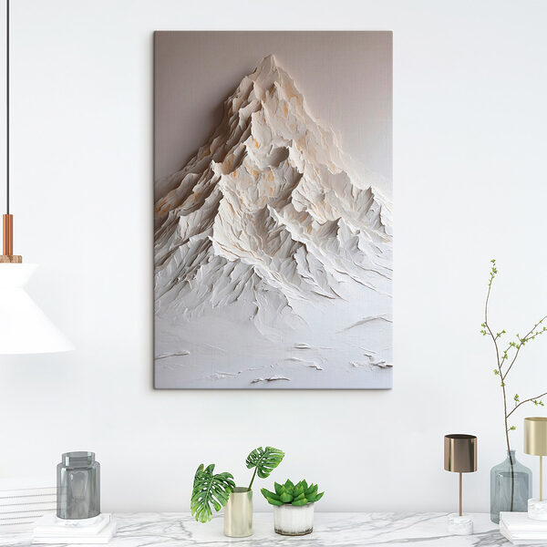 Witte berg met sneeuw Canvas Schilderijen Witte berg met sneeuw