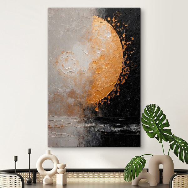 Schilderij van een maan Canvas Schilderijen Schilderij van een maan