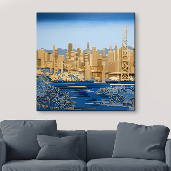 Architectonische schoonheid van een stadslandschap Canvas Schilderijen Architectonische schoonheid van een stadslandschap
