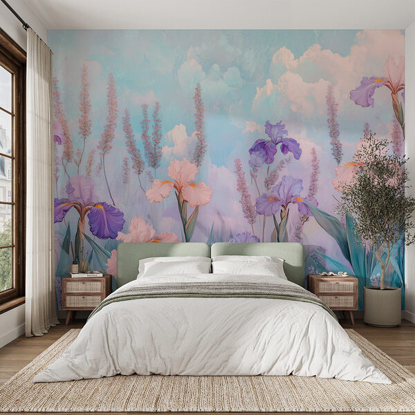 Schilderen van bloemen en planten Fotobehang Schilderen van bloemen en planten