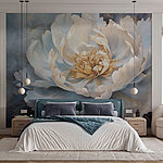 Fotobehang Delicate bloem in zachte tinten
