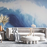 Fotobehang Grote golf in de oceaan