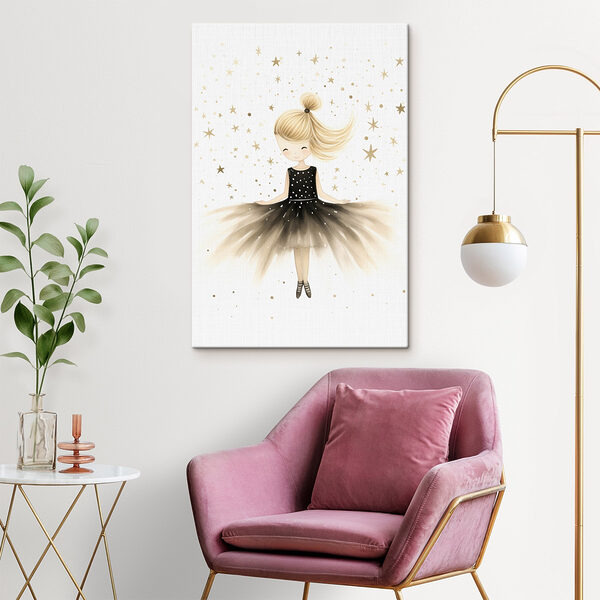 Meisje in een tutu Canvas Schilderijen Meisje in een tutu