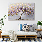 Canvas Schilderijen Elegante boom met mooie getextureerde bladeren