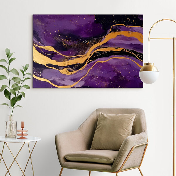 Vloeiende kleuren en dynamische contrasten Canvas Schilderijen Vloeiende kleuren en dynamische contrasten