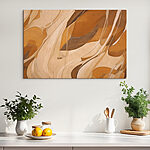 Canvas Schilderijen Abstracte golven van warme tinten