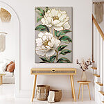 Canvas Schilderijen Elegant bloemendesign met delicate details