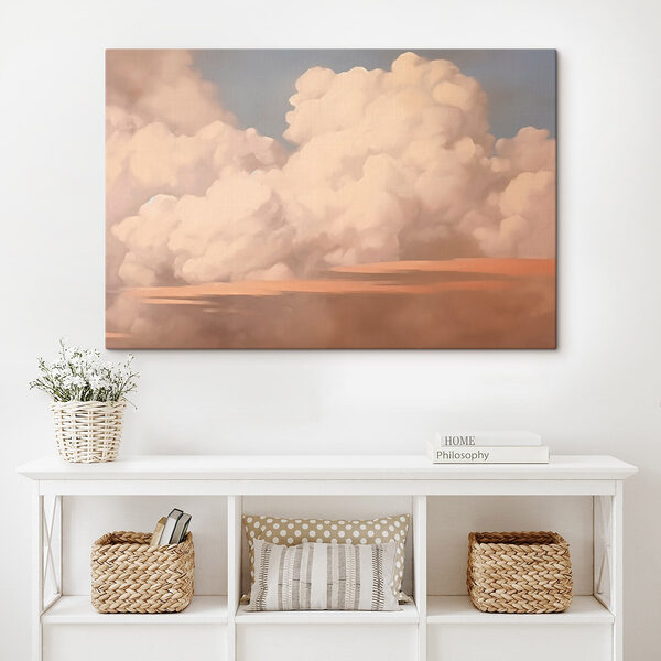 Grote witte wolk in de lucht Canvas Schilderijen Grote witte wolk in de lucht
