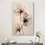 Canvas Schilderijen Delicate bloemen in zachte tinten