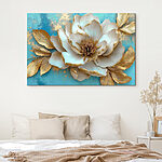 Canvas Schilderijen Elegante bloem met delicate bloemblaadjes