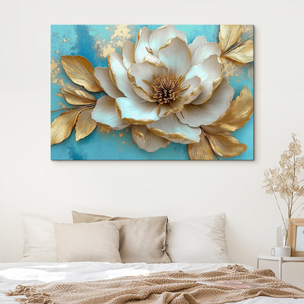 Elegante bloem met delicate bloemblaadjes Canvas Schilderijen Elegante bloem met delicate bloemblaadjes