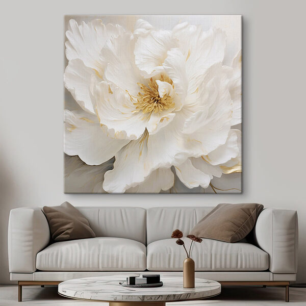 Delicate bloemblaadjes vangen pure elegantie Canvas Schilderijen Delicate bloemblaadjes vangen pure elegantie