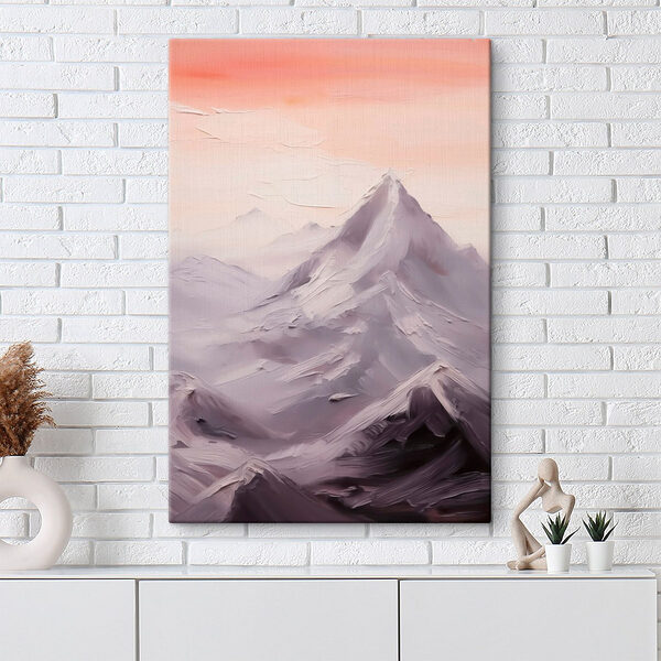 Bergketen met sneeuw Canvas Schilderijen Bergketen met sneeuw