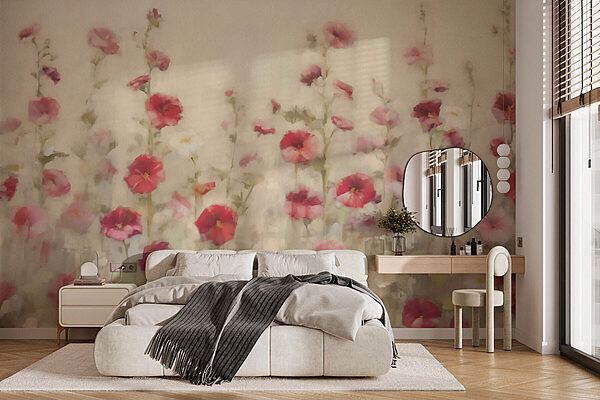 Schilderen van bloemen Fotobehang Schilderen van bloemen
