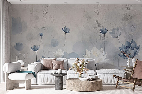 Behang met bloemen Fotobehang Behang met bloemen