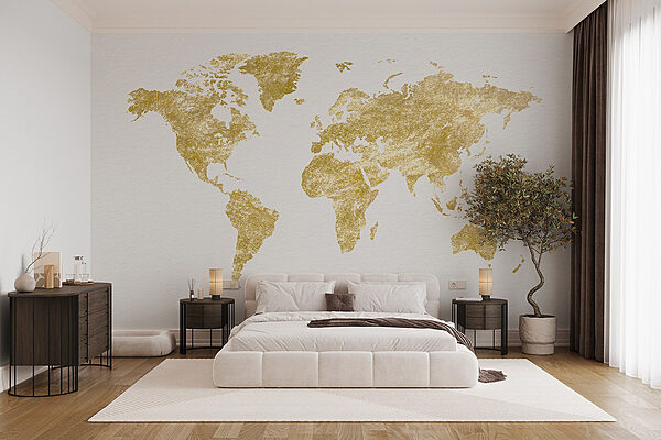 Kaart van de wereld Fotobehang Kaart van de wereld