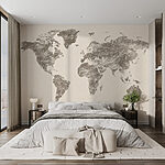 Fotobehang Kaart van de wereld