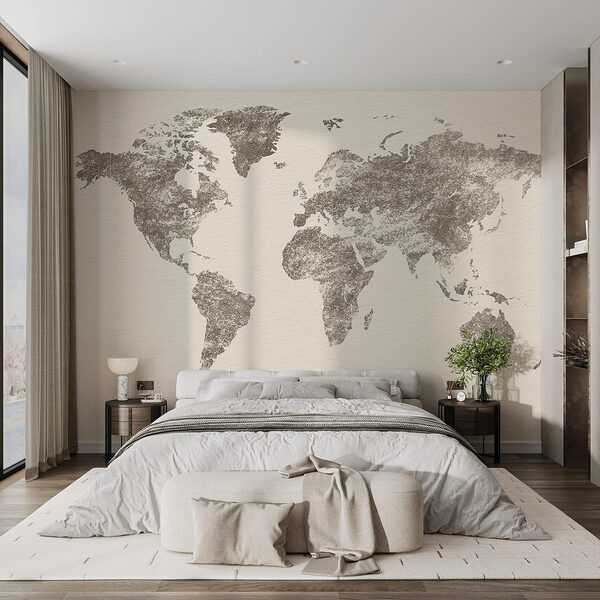 Fotobehang Kaart van de wereld