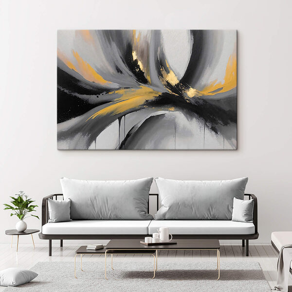 Abstracte golven van dynamische kleuren Canvas Schilderijen Abstracte golven van dynamische kleuren