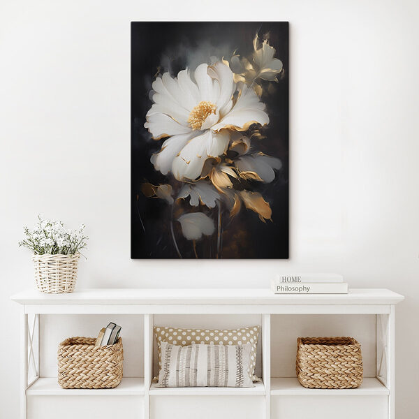 Elegante bloem in zachte tinten Canvas Schilderijen Elegante bloem in zachte tinten